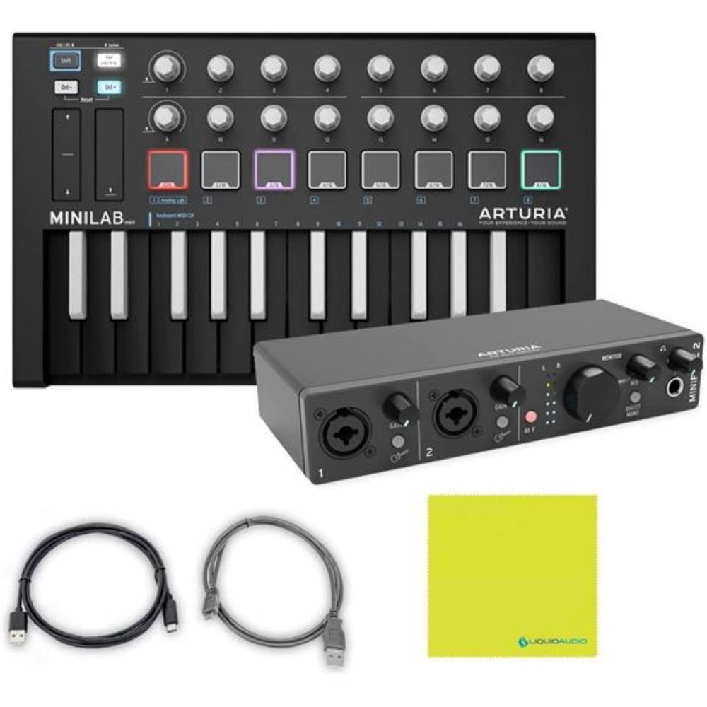 Minilab MKII Inverted MIDI Controller Bundle with Minifuse 2 Audio Interface